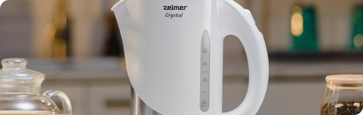 Czajnik elektryczny Zelmer ZCK7630W Crystal widok od frontu