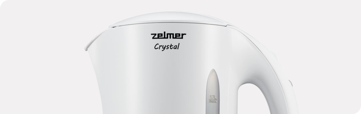Czajnik elektryczny Zelmer ZCK7630W Crystal widok z przodu na górną część