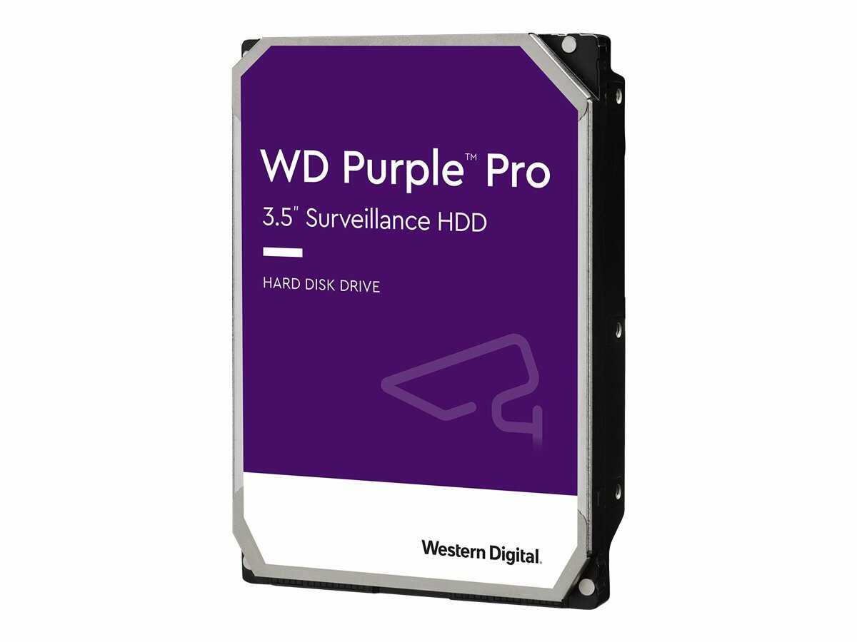 Dysk twardy WD WD181PURP Purple Pro 18 TB widoczny pod skosem