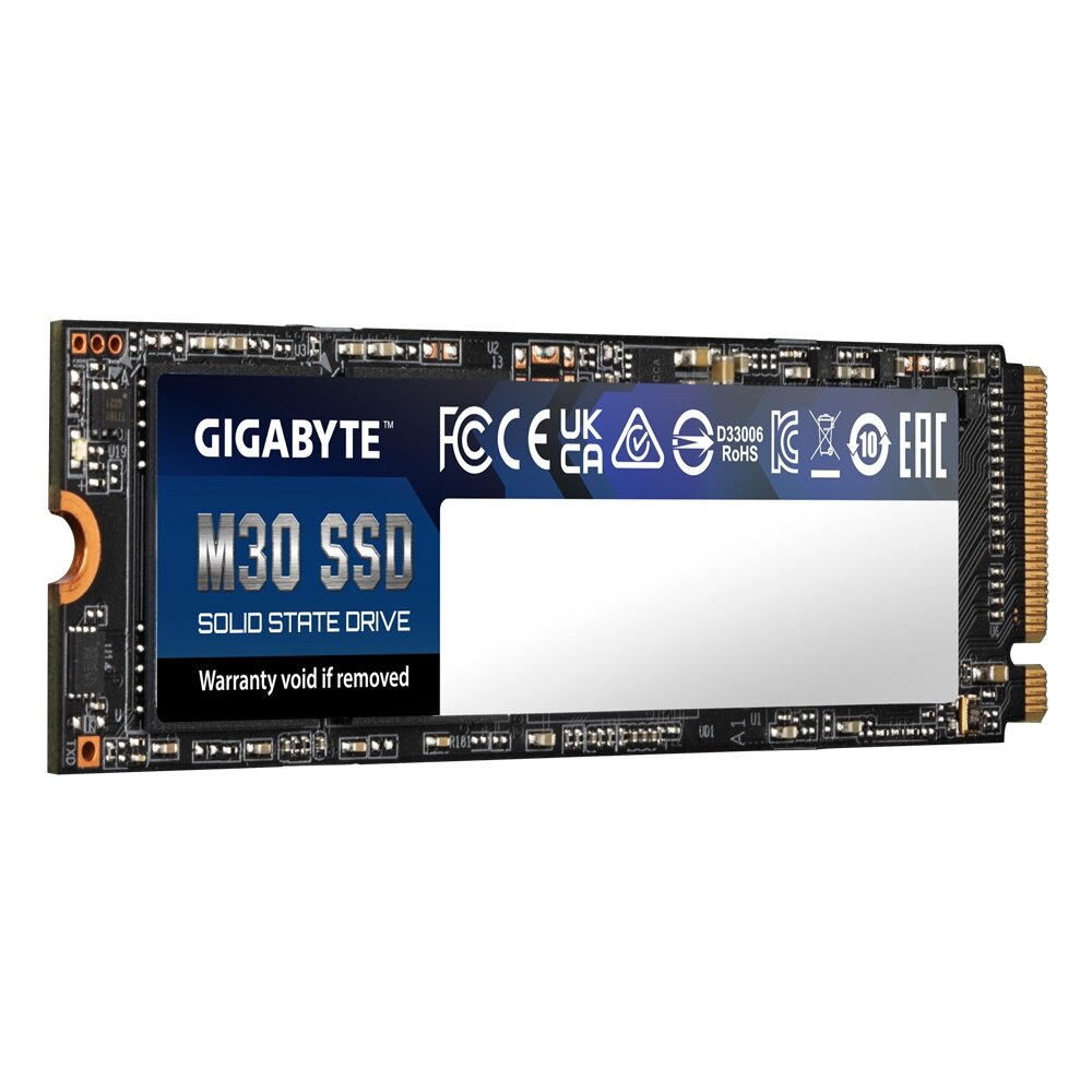 Dysk SSD Gigabyte M30 1TB  M.2 GP-GM301TB-G widok dysku w poziomie