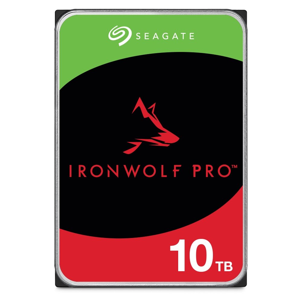 Dysk HDD Seagate IronWolf Pro NAS 10TB widok dysku od przodu