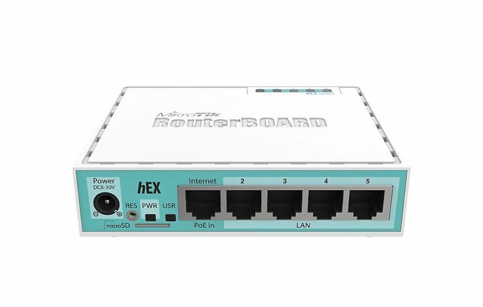 Router Mikrotik hEX RB750GR3 frontem