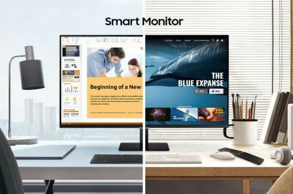 Monitor Samsung LS43AM700UUXEN Smart HUB możliwości monitora