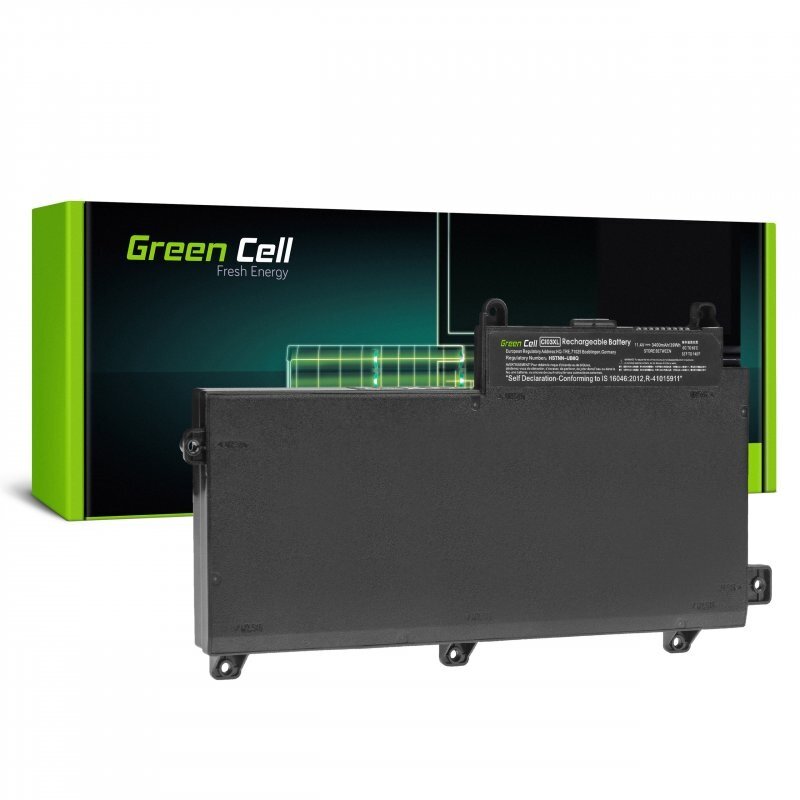 Bateria Green Cell CI03XL 3400 mAh od frontu obok pudełka