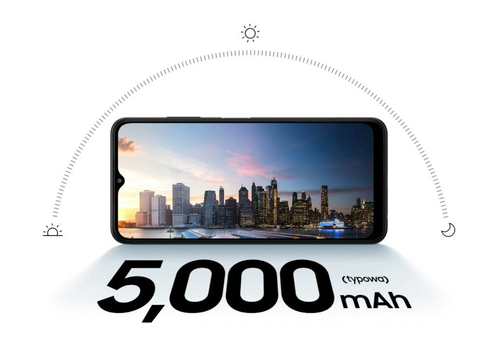 Smartfon Samsung Galaxy A22 5G SM-A226B Fioletowy bateria 5000 mAh