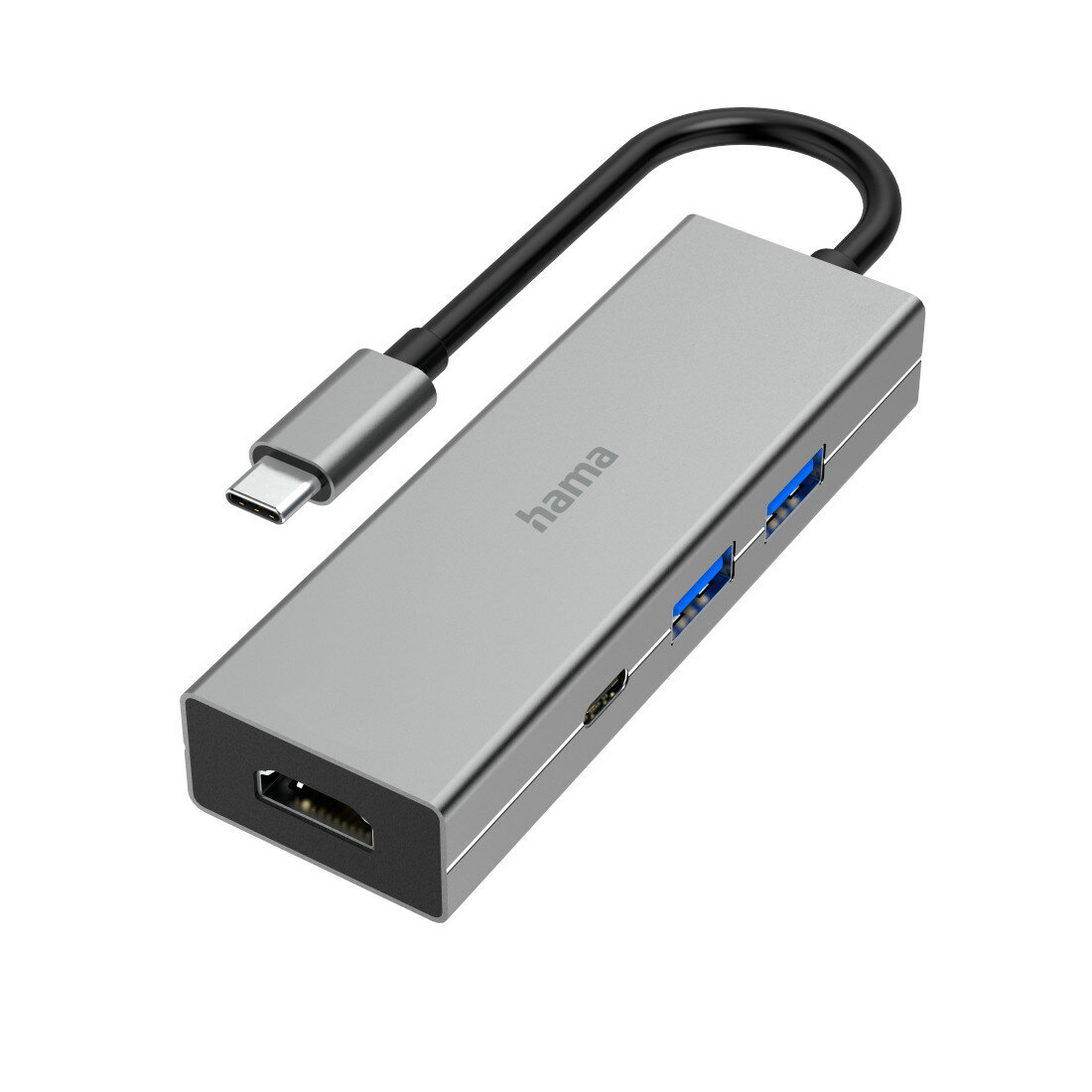 Adapter Hama Multiport USB-C, 2x USB-A 3.2, 1x TYP-C, 1x HDMI frontem