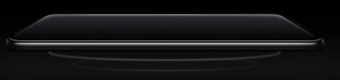 Smartfon Xiaomi Mi 11i 8/256GB Biały widok w przechylonej perspektywie na czarnym tle