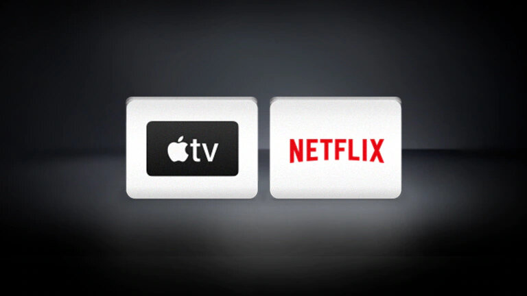 Logotypy Apple TV i Netflixa