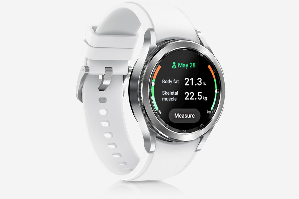 Smartwatch Samsung Galaxy Watch 4 Classic LTE 46mm czarny analiza składu ciała (BIA)