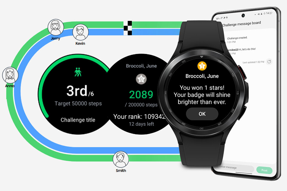 Smartwatch Samsung Galaxy Watch 4 Classic LTE 46mm czarny stworzenei rywalizacji