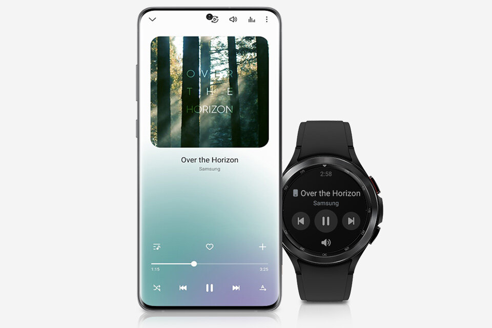 Smartwatch Samsung Galaxy Watch 4 Classic LTE 46mm srebrny kontroler multimediów