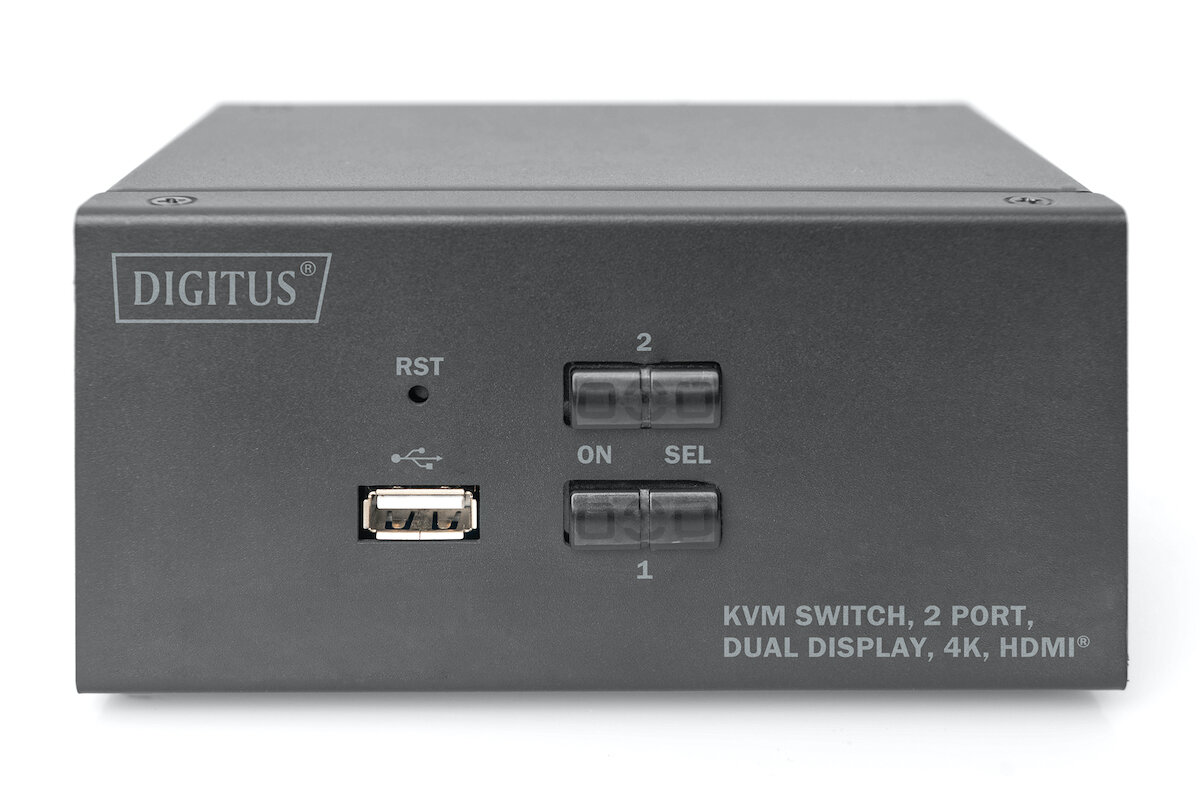 Switch Digitus DS-12860 KVM 4K frontem