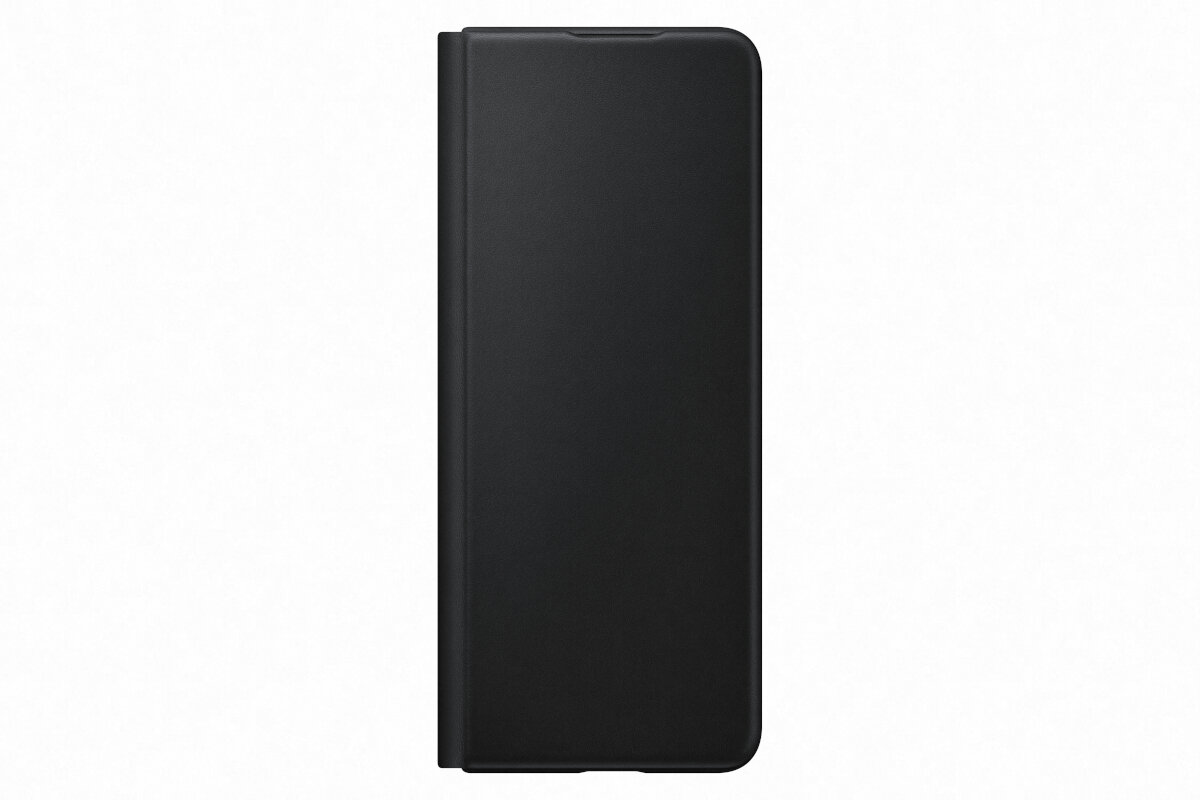 Etui Samsung Leather Flip Cover Black do Galaxy Z FOLD 3 5G EF-FF926LBEGWW czarne strona frontowa