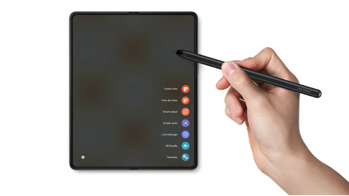 Rysik Samsung EJ-PF926BBEGEU S Pen Fold Edition podczas pracy na tablecie