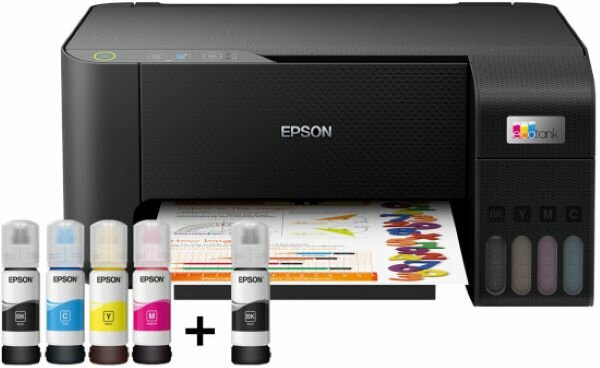 Drukarka wielofunkcyjna Epson EcoTank L3210 drukarka przodem z zestawem atramentów