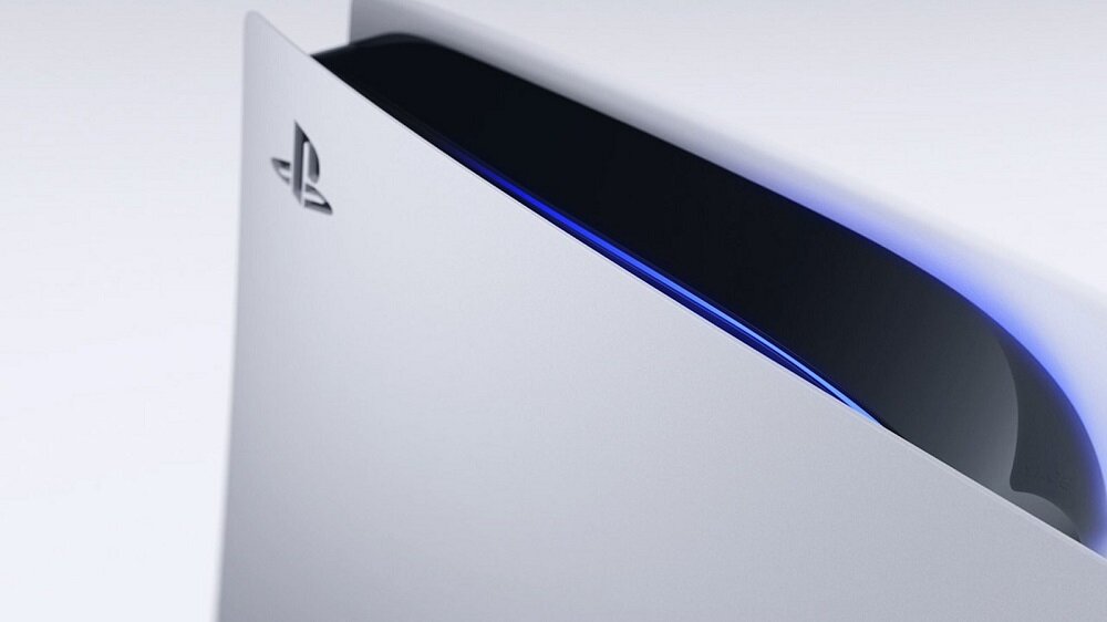 Konsola Sony PlayStation 5 9396406 widok na górę konsoli pod skosem w lewo