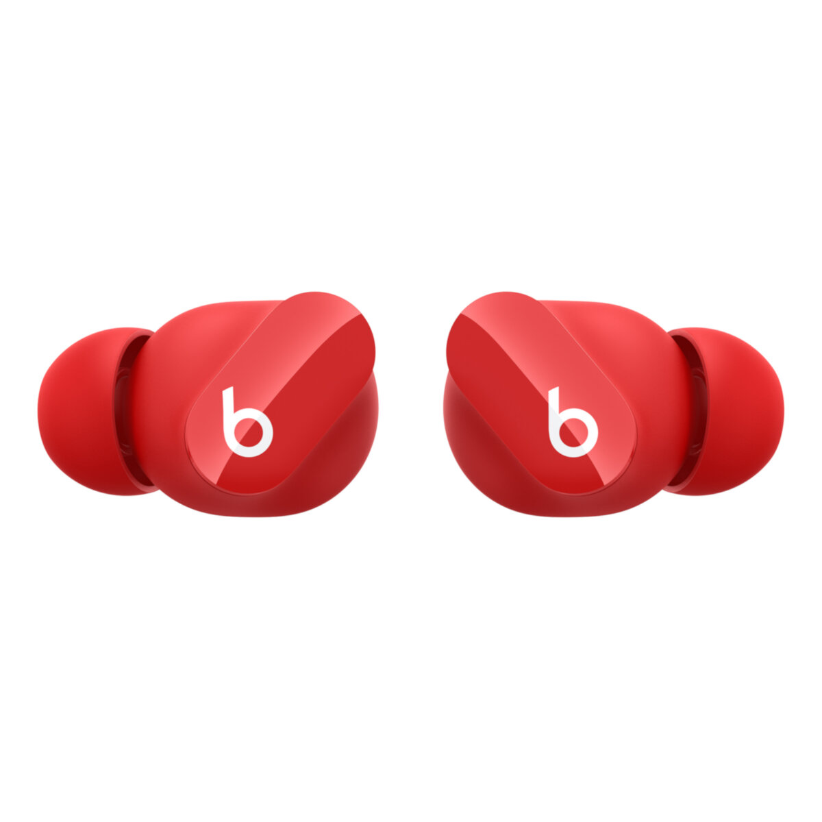 Słuchawki Beats Studio Buds czerwone, grafika przedstawia same słuchawki na białym tle