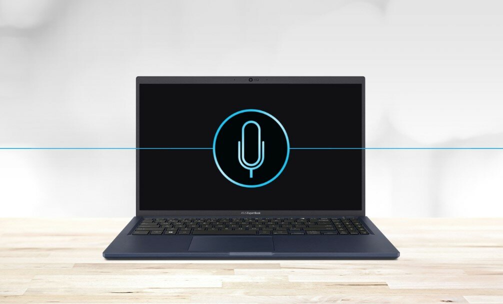 Laptop Asus ExpertBook L1 L1500CDA (L1500CDA-BQ0476R) frontem, włączony ekran
