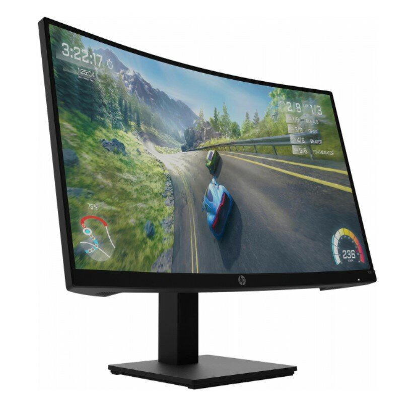 Monitor HP X27c FHD Gaming (32G13E9) widok prawy skos