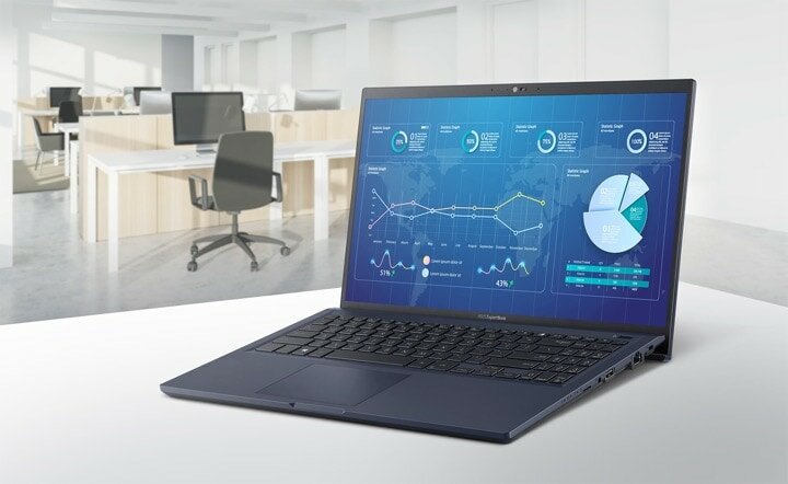 Laptop Asus ExpertBook L1 L1500 L1500CDA-BQ0115R pod skosem w lewo