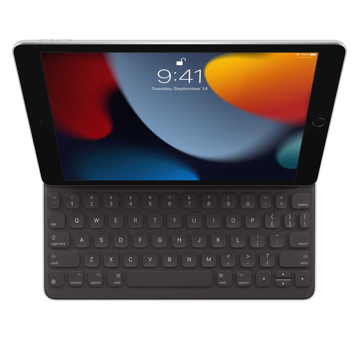 Klawiatura Apple Smart Keyboard do iPada (9. generacji) angielska (międzynarodowa) czarna tablet włączony z klawiaturą