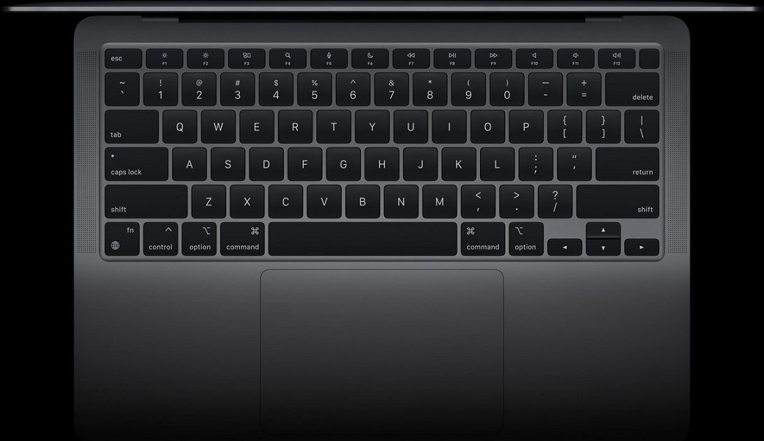 Laptop Apple Macbook Air 13 MGN63ZE/A/US 8GB/256GB widok na klawiaturę od góry