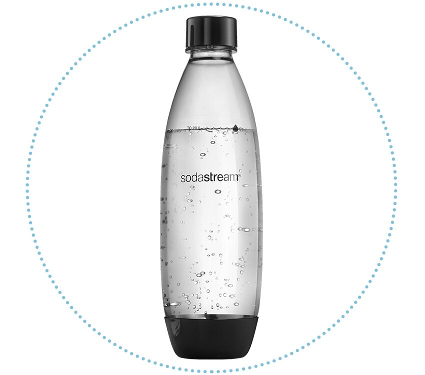 Ekspres SodaStream Terra widok na butelkę o pojemności 1 l od przodu