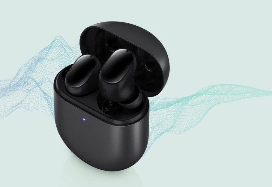 Słuchawki bezprzewodowe Xiaomi Redmi Buds 3 Pro Glacier Grey otwarte etui ze słuchawkami