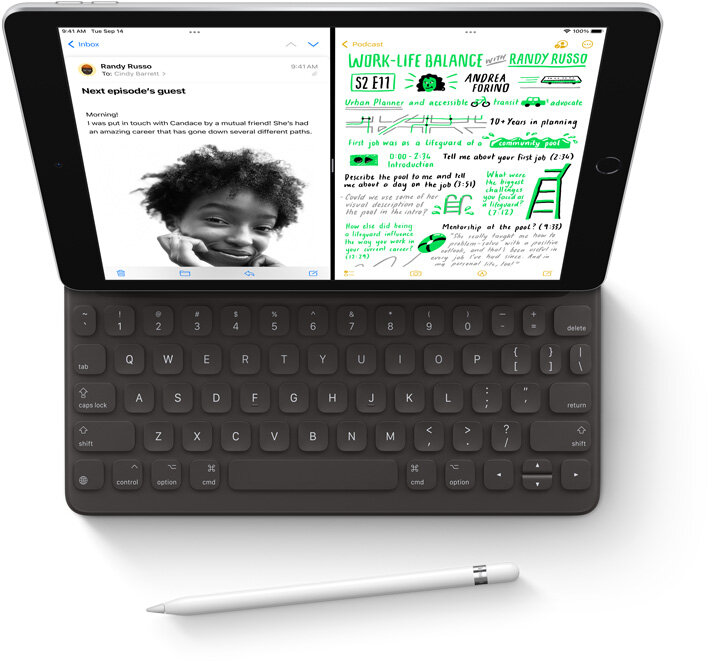 iPad 10.2 Wi-Fi + Cellular 256GB Silver z dedykowaną klawiaturą Apple