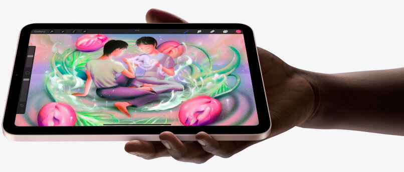 iPad mini 8,3 Wi-Fi + Cellular 64GB Pink ekran po same krawędzie