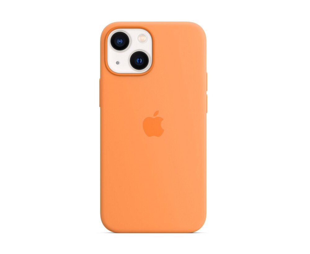 Etui silikonowe Apple z MagSafe do iPhone 13 mini MM1U3ZM/A widok na etui na pleckach telefonu