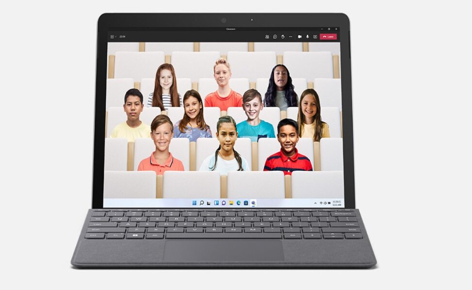 Tablet/Laptop Microsoft Surface Go 3 - uruchomions aplikscja Teams