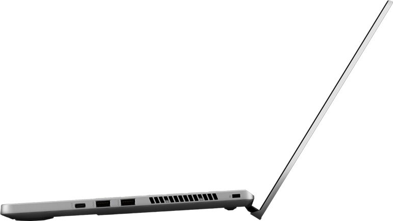 Laptop Asus ROG Zephyrus G14 GA401 GA401QC-K2123T widok na bok laptopa