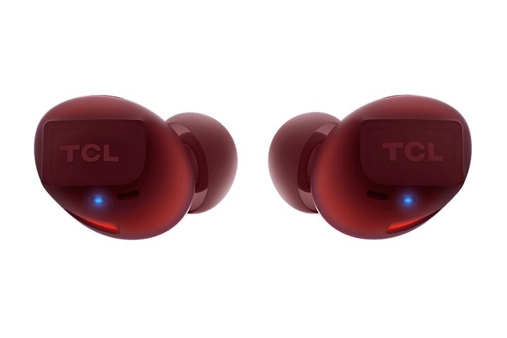 Słuchawki TCL SOCL500TWS pomarańczowe widok na słuchawki od frontu