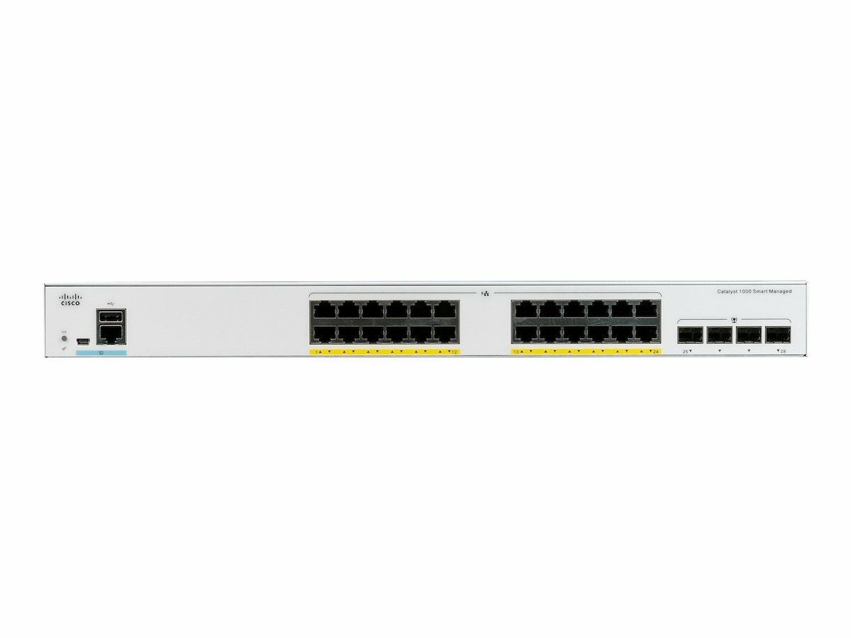 Switch Cisco C1000-24T-4X-L 24-portowy frontem