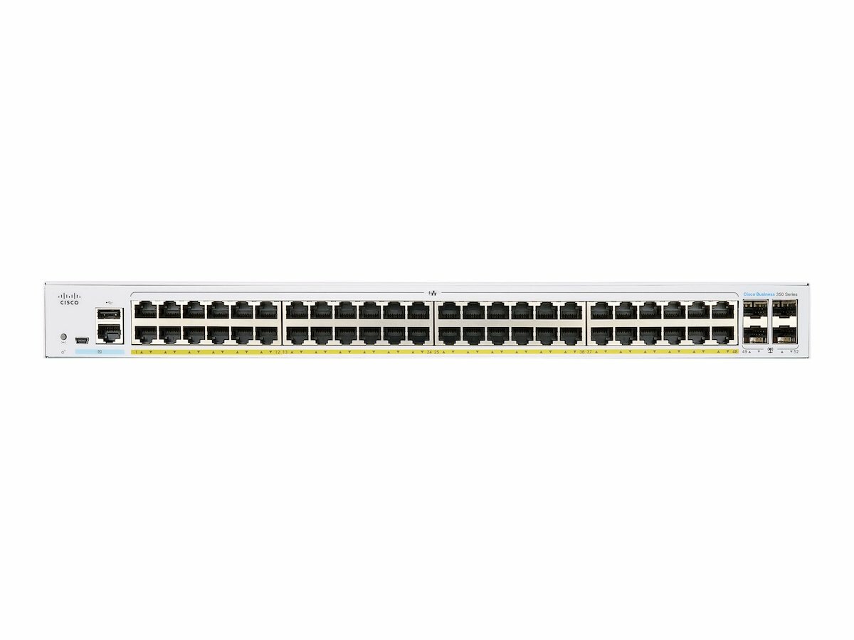 Switch CBS350-48P-4X-EU
                Gigabit Ethernet frontem