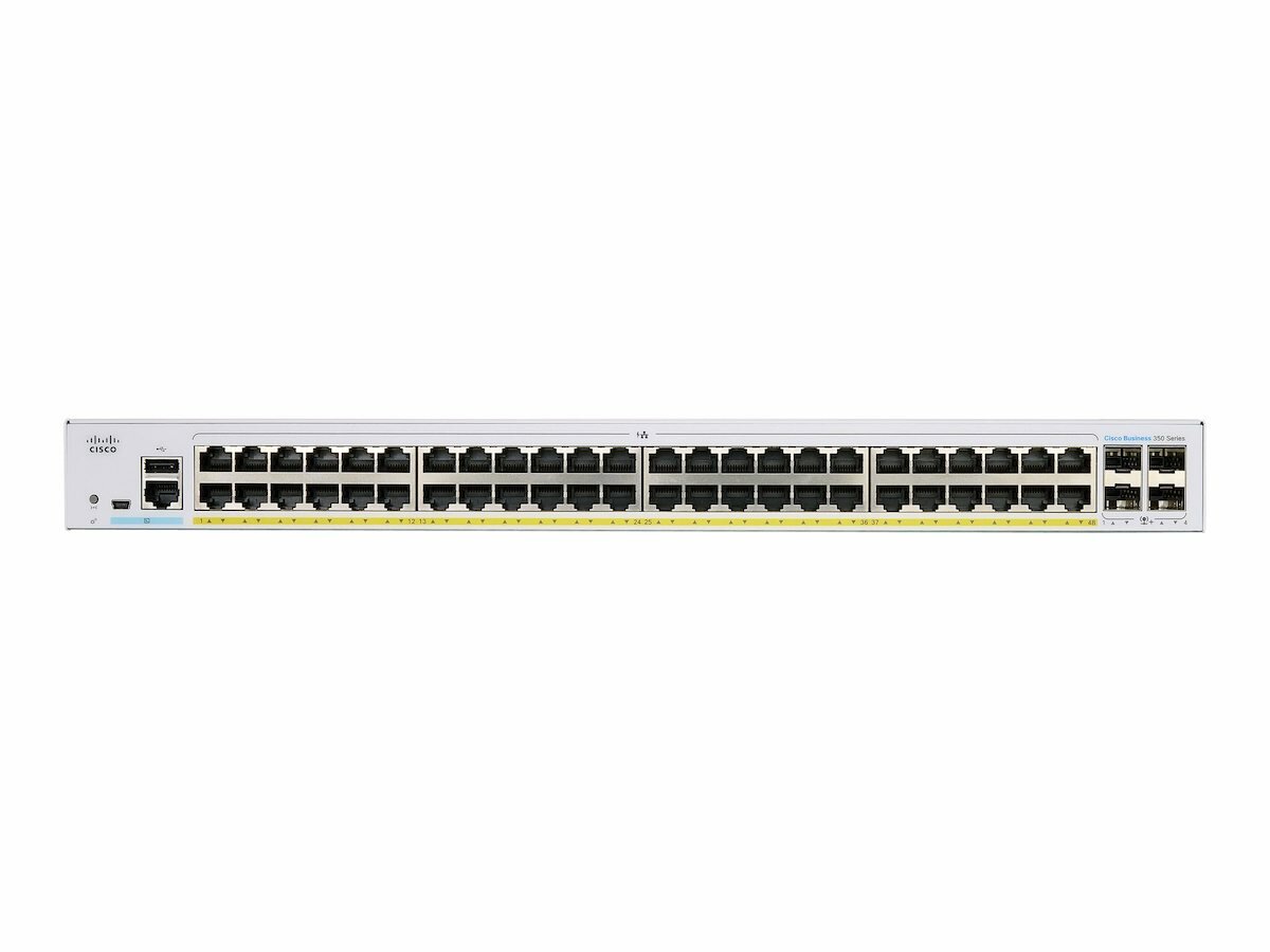 Switch CBS350-48FP-4X-EU
                Gigabit Ethernet frontem