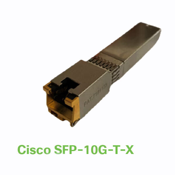 Moduł nadajnik-odbiornik Cisco SFP+ 10GBASE-T zdjęcie modułu od przodu