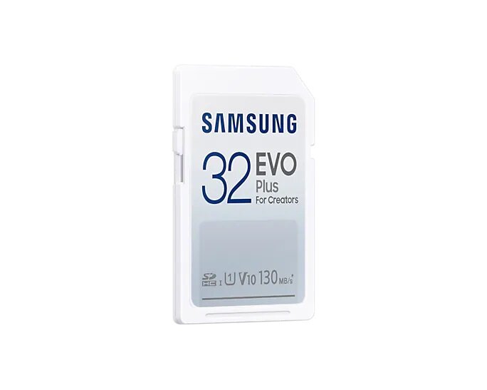 Karta pamięci Samsung EVO Plus MB-SC32K/UE 32GB pod skosem w lewo