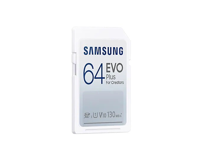 Karta pamięci Samsung EVO Plus MB-SC64K/EU 64GB pod skosem w lewo