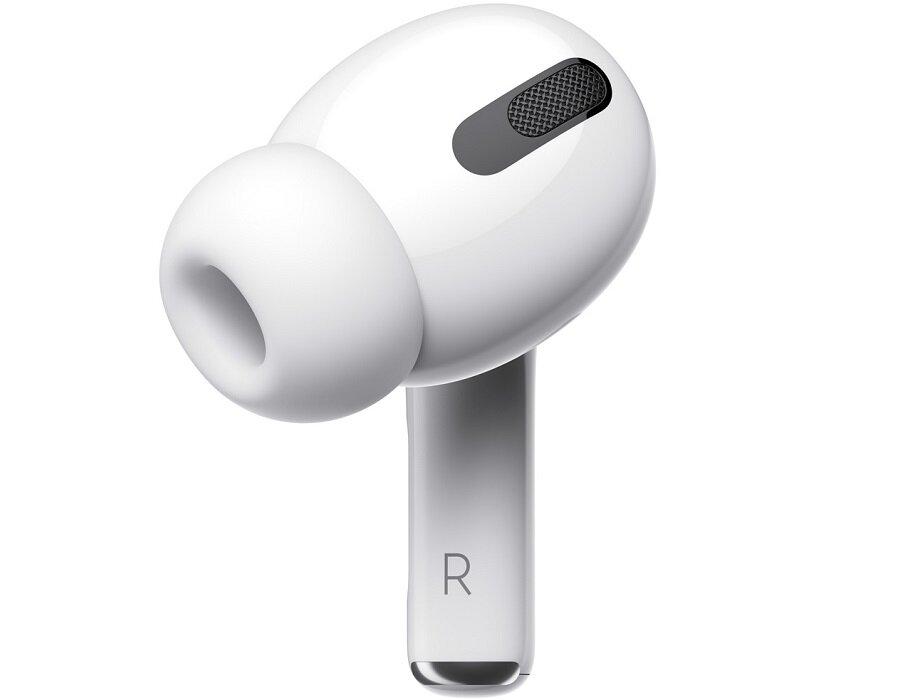 Słuchawki Apple AirPods Pro MLWK3ZM/A widok na słuchawkę pod skosem w lewo