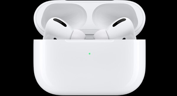 Słuchawki Apple AirPods Pro MLWK3ZM/A widok na etui ładujące