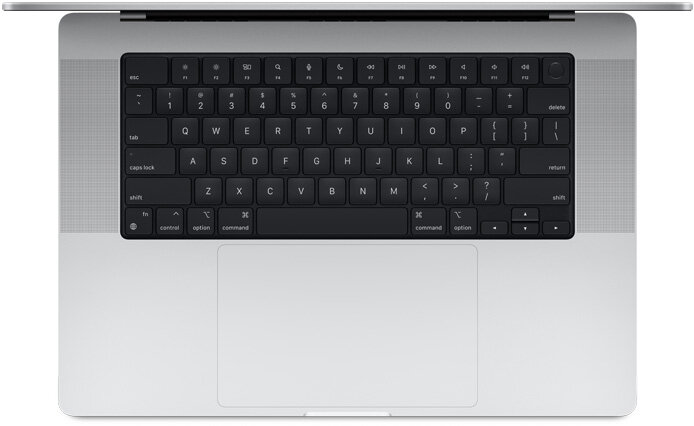 Notebook Apple MacBook Pro Apple M1 Pro widok na klawiaturę