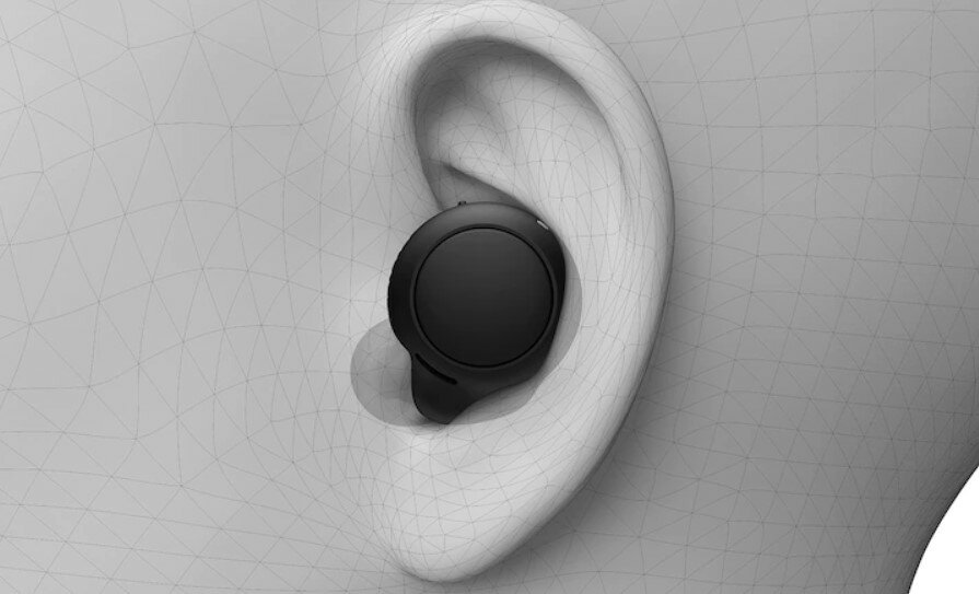 Słuchawki douszne Sony WF-C500 czarne ergonomiczny kształt