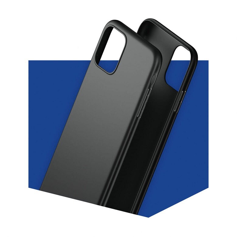Etui do Samsung Galaxy M22 3mk Matt Case Czarne widok na dwa etui w przechylonej perspektywie