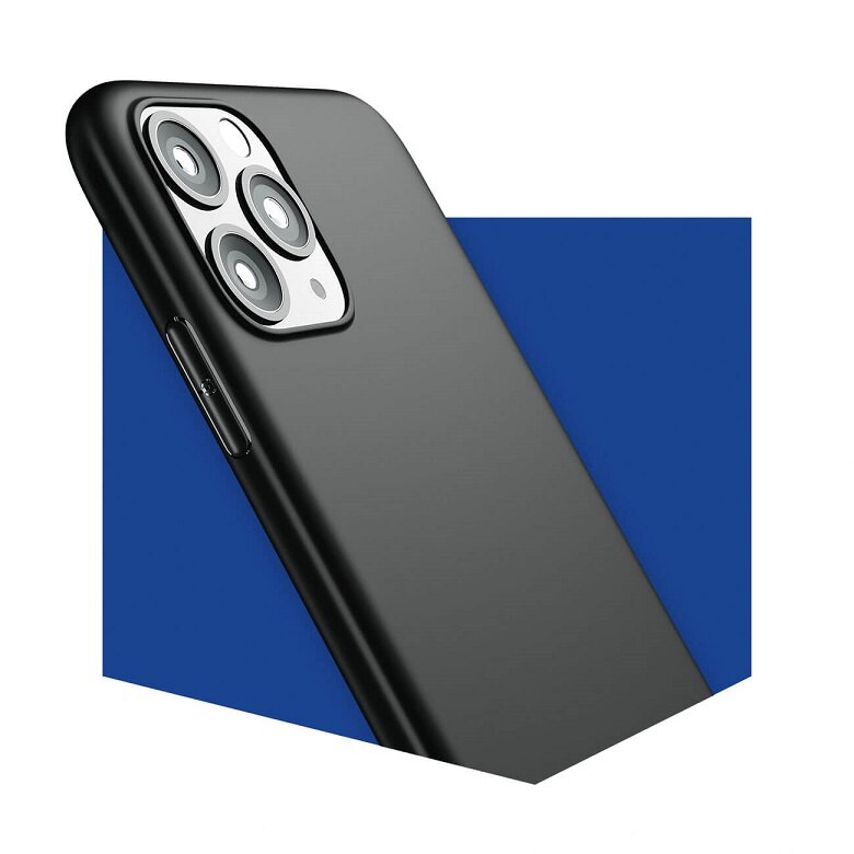 Etui do Samsung Galaxy M22 3mk Matt Case Czarne widok na obiektywy smartfona w etui od tyłu 
