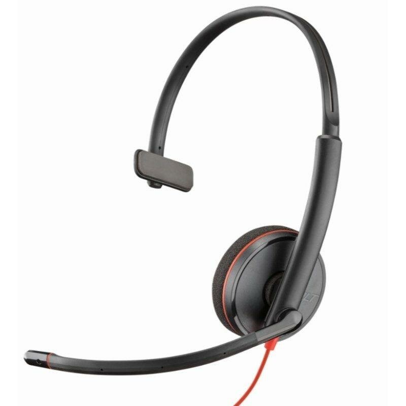 Słuchawki nauszne Poly Blackwire C3210 USB-A/IN z mikrofonem widoczne od lewego skosu