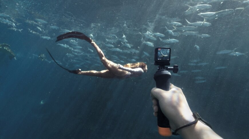 Kamera DJI Action 2 Power Combo widok na kamerę pod wodą