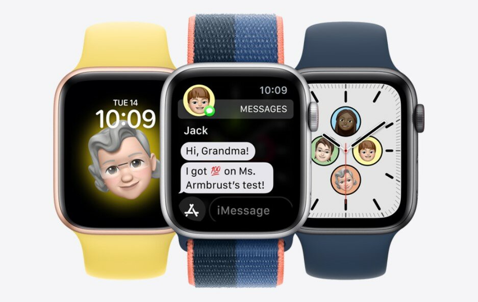 Smartwatch Apple Watch SE 44mm GPS + Cellular granatowy pokazana konfiguracja rodzinna