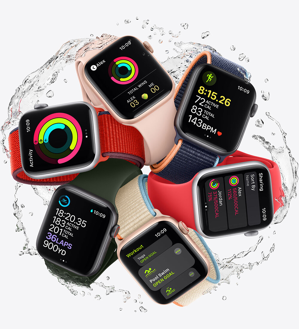 Smartwatch Apple Watch SE 44 CEL-PRO w wodzie w kilku kolorach